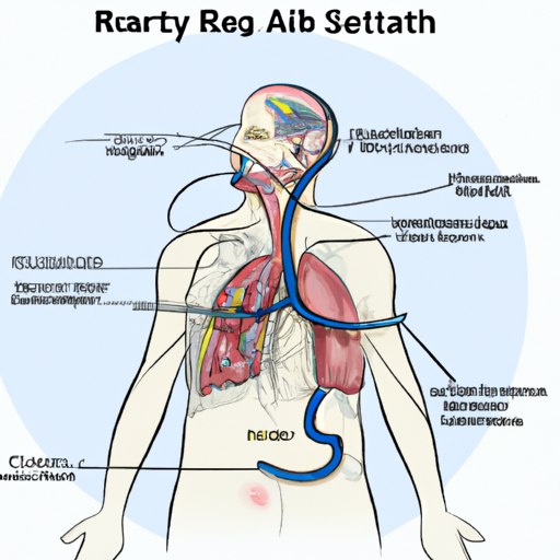 תרשים המראה את מערכת הנשימה האנושית ומדגיש את האזורים שנפגעו במהלך הפסקת נשימה